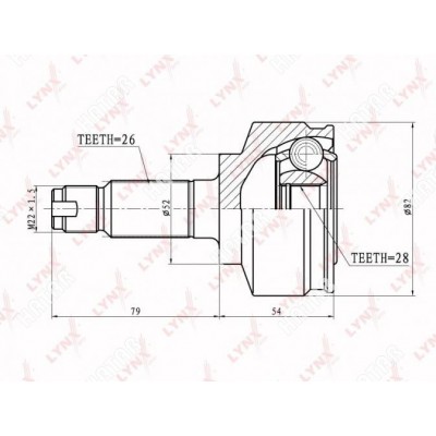 ШРУС наружный LYNXauto CO3412
