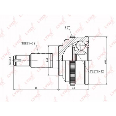 ШРУС наружный LYNXauto CO3414A