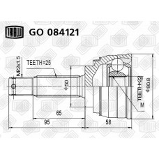 ШРУС наружный | перед прав/лев | LYNXauto CO3642