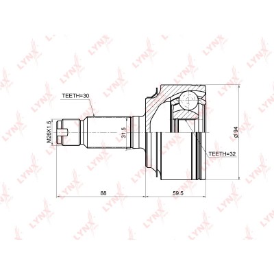 ШРУС наружный LYNXauto CO3671