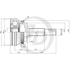 ШРУС наружный LYNXauto CO3691A