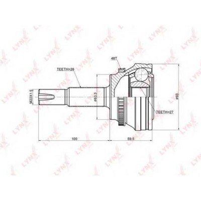 ШРУС наружный LYNXauto CO3692A