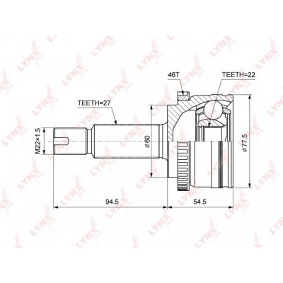 ШРУС наружный LYNXauto CO3851A