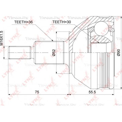 ШРУС наружный LYNXauto CO3920