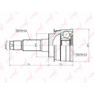 ШРУС наружный LYNXauto CO5110