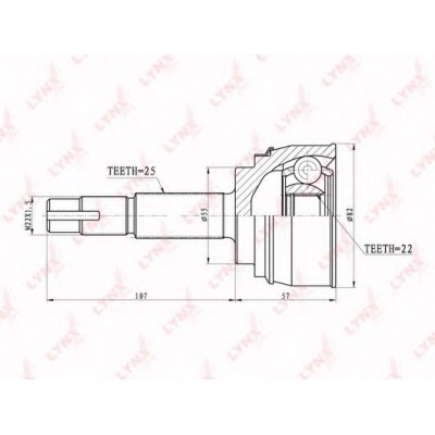 ШРУС наружный LYNXauto CO5111