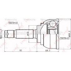 ШРУС наружный LYNXauto CO5508