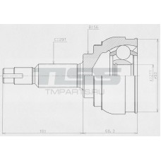 ШРУС наружный LYNXauto CO5713A