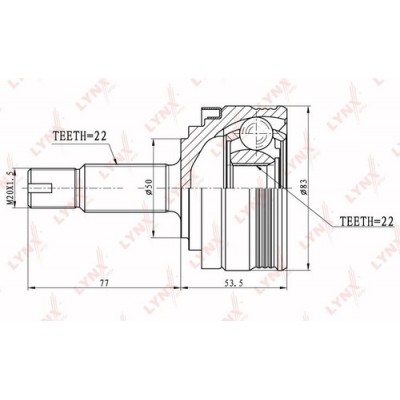 ШРУС наружный LYNXauto CO7500A