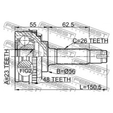 ШРУС наружный LYNXauto CO7509A