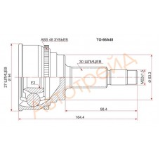 ШРУС наружный LYNXauto CO7586A