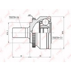 ШРУС наружный LYNXauto CO7801A