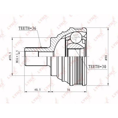 ШРУС наружный LYNXauto CO8003