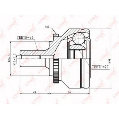 ШРУС наружный LYNXauto CO8007A