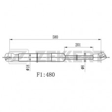 Амортизатор крышки багажника LYNXauto GS1109