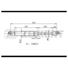 Амортизатор крышки багажника LYNXauto GS1137