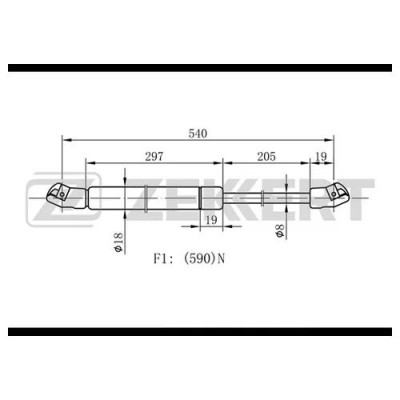 Амортизатор крышки багажника LYNXauto GS1137