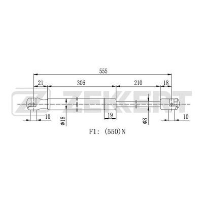 Амортизатор крышки багажника LYNXauto GS1142
