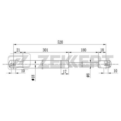 Амортизатор крышки багажника LYNXauto GS1153