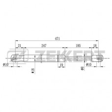 Амортизатор крышки багажника LYNXauto GS1162