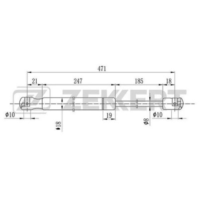 Амортизатор крышки багажника LYNXauto GS1162