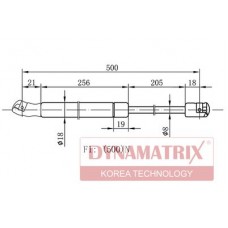 Амортизатор крышки багажника LYNXauto GS1166