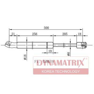 Амортизатор крышки багажника LYNXauto GS1166