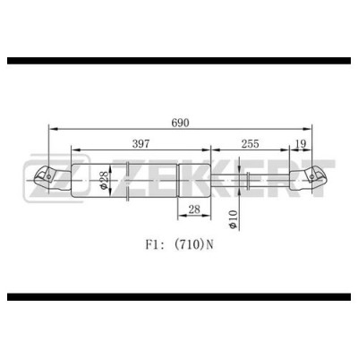Амортизатор крышки багажника LYNXauto GS1174