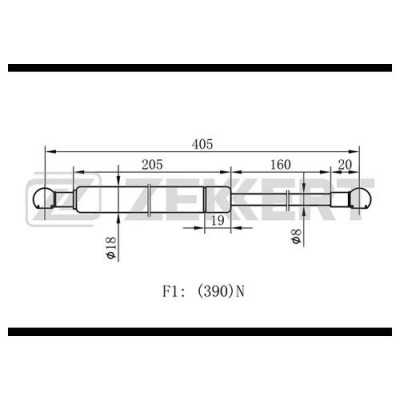 Амортизатор крышки багажника LYNXauto GS1244