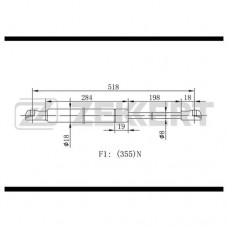 Амортизатор крышки багажника LYNXauto GS1276