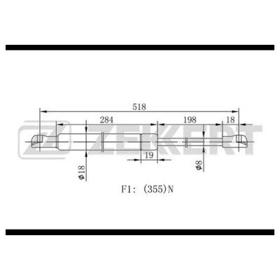 Амортизатор крышки багажника LYNXauto GS1276