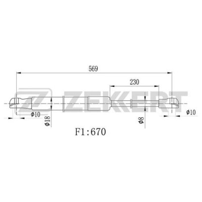 Амортизатор крышки багажника LYNXauto GS1285