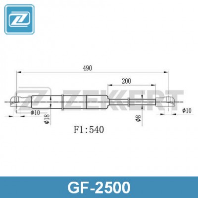 Амортизатор крышки багажника LYNXauto GS1390