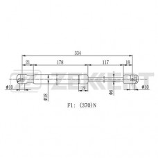 Амортизатор крышки багажника LYNXauto GS1415