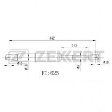 Амортизатор крышки багажника LYNXauto GS1416