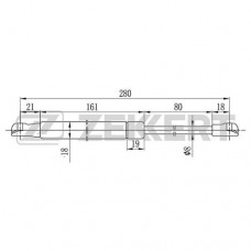 Амортизатор крышки багажника LYNXauto GS1477