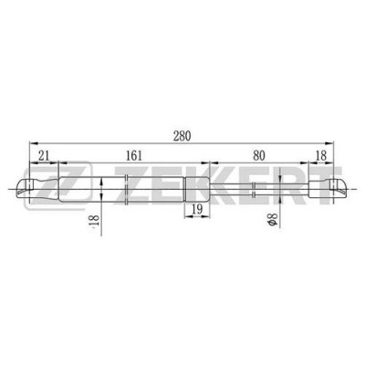Амортизатор крышки багажника LYNXauto GS1477