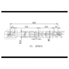 Амортизатор крышки багажника LYNXauto GS1483