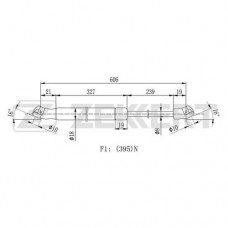 Амортизатор крышки багажника LYNXauto GS1495