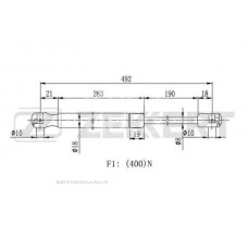 Амортизатор крышки багажника LYNXauto GS1517