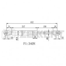 Амортизатор крышки багажника LYNXauto GS1611