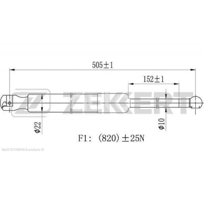 Амортизатор крышки багажника LYNXauto GS1677