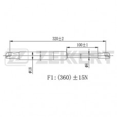 Амортизатор крышки багажника LYNXauto GS1705