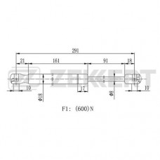 Амортизатор крышки багажника LYNXauto GS1706