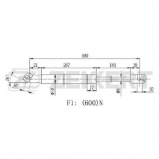 Амортизатор крышки багажника LYNXauto GS1759