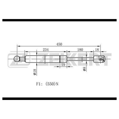 Амортизатор крышки багажника LYNXauto GS1833