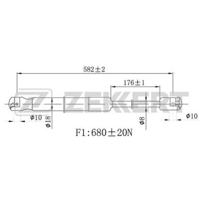Амортизатор крышки багажника LYNXauto GS1863
