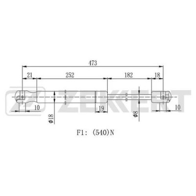 Амортизатор крышки багажника LYNXauto GS1937