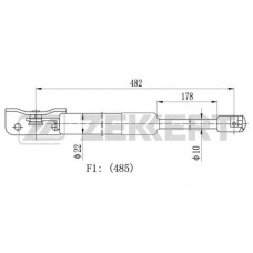 Амортизатор крышки багажника LYNXauto GS1938