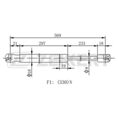 Амортизатор крышки багажника LYNXauto GS1956